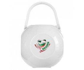 Boîte à tétine I Love Bulgaria de couleur Blanche