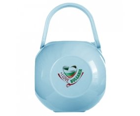 Boîte à tétine I Love Bulgaria de couleur Bleue
