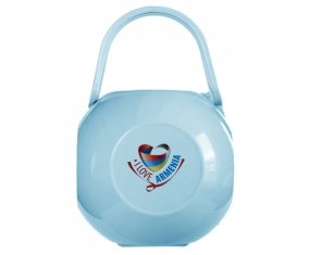 Boîte à tétine I Love Armenia de couleur Bleue