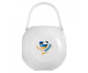 Boîte à sucette I Love Ukraine de couleur Blanche