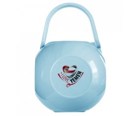 Boîte à tétine I Love Yemen de couleur Bleue