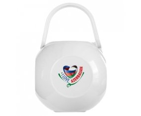 Boîte à sucette I Love Azerbaijan de couleur Blanche