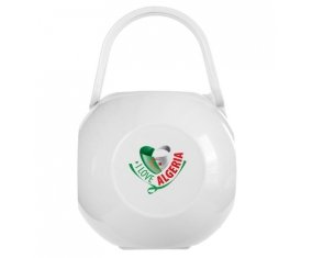 Boîte à tétine I Love Algeria de couleur Blanche