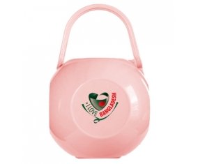 Boîte à tétine I Love Bangladesh de couleur Rose