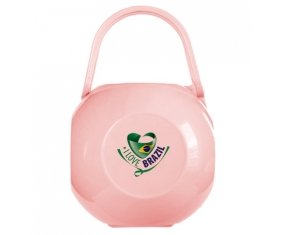 Boîte à tétine I Love Brazil de couleur Rose