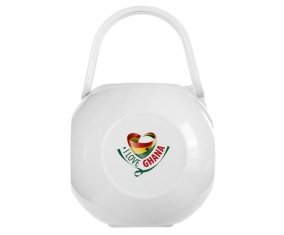 Boîte à sucette I Love Ghana de couleur Blanche