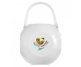 Boîte à tétine I Love Guinea-Bissau de couleur Blanche