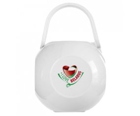 Boîte à sucette I Love Belarus de couleur Blanche