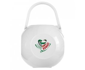 Boîte à tétine I Love Kuwait de couleur Blanche