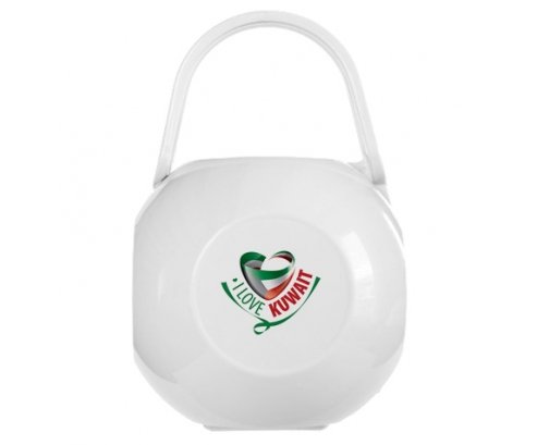 Boîte à tétine I Love Kuwait de couleur Blanche
