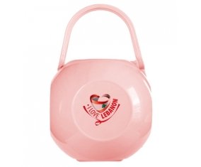 Boîte à tétine I Love Lebanon de couleur Rose