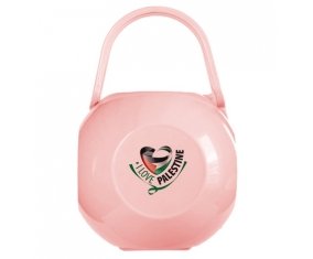 Boîte à tétine I Love Palestine de couleur Rose