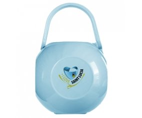 Boîte à tétine I Love Saint Lucia de couleur Bleue