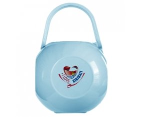 Boîte à tétine I Love Kiribati de couleur Bleue