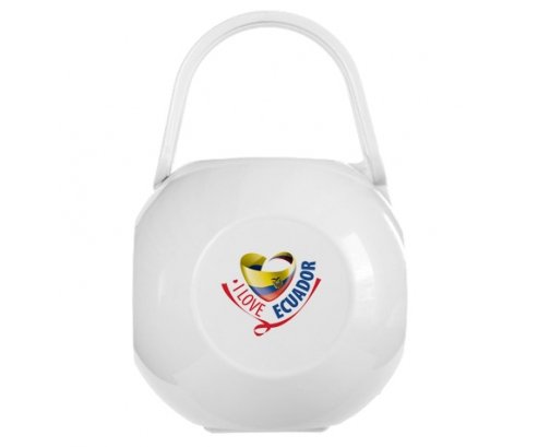 Boîte à tétine I Love Ecuador de couleur Blanche