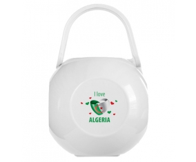 Boîte à tétine I love algeria design 4 de couleur Blanche