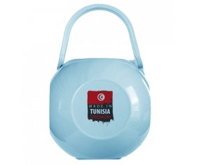 Boîte à sucette Made in Tunisia avec prénom de couleur Bleue
