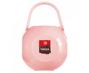Boîte à sucette Made in Tunisia avec prénom de couleur Rose