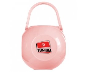 Boîte à sucette Flag Tunisia design 1 de couleur Rose