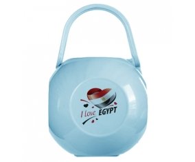 Boîte à sucette I love Egypt design 1 de couleur Bleue