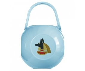 Boîte à sucette Anubis dieu égyptien enfers tête de chien Égypte de couleur Bleue