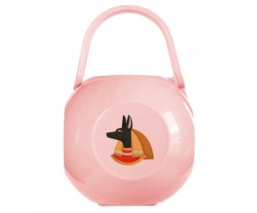 Boîte à sucette Anubis dieu égyptien enfers tête de chien Égypte de couleur Rose