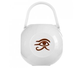 Boîte à sucette Horus oeil égyptien symbole egypte ancienne de couleur Blanche