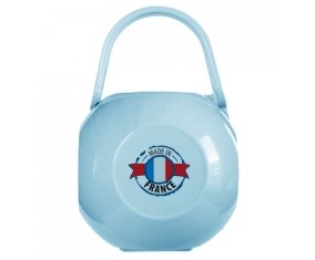 Boîte à tétine Made in France design 1 de couleur Bleue
