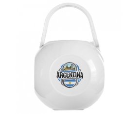 Boîte à tétine Flag Argentina de couleur Blanche