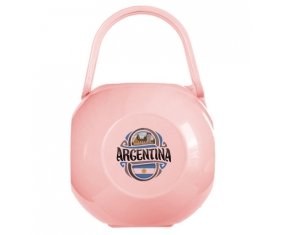 Boîte à tétine Flag Argentina de couleur Rose