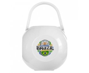 Boîte à sucette Flag Brazil de couleur Blanche