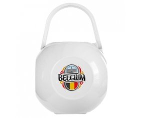 Boîte à tétine Flag Belgium de couleur Blanche