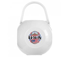 Boîte à sucette Flag USA de couleur Blanche