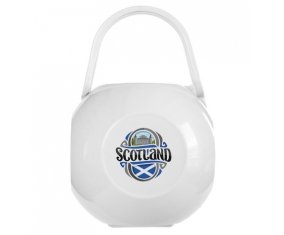 Boîte à tétine Flag Scotland de couleur Blanche