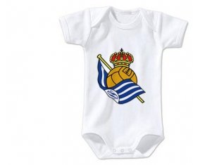 Body bébé Real Sociedad taille 3/6 mois manches Courtes