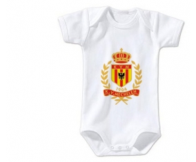 Body bébé Yellow Red KV Malines taille 3/6 mois manches Courtes