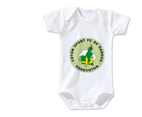 Body bébé Coton Sport Football Club de Garoua taille 3/6 mois manches Courtes