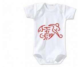 Body bébé Switzerland national football team taille 3/6 mois manches Courtes