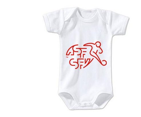 Body bébé Switzerland national football team taille 3/6 mois manches Courtes