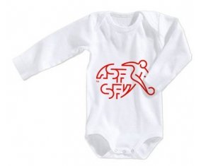 Body bébé Switzerland national football team taille 3/6 mois manches Longues