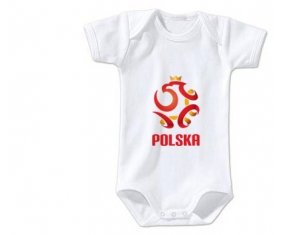 Body bébé Poland national football team taille 3/6 mois manches Courtes