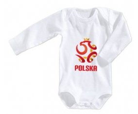 Body bébé Poland national football team taille 3/6 mois manches Longues