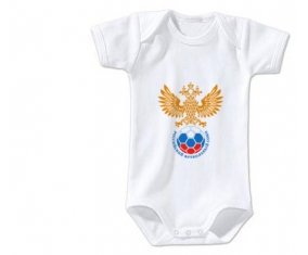 Body bébé Russia national football team taille 3/6 mois manches Courtes