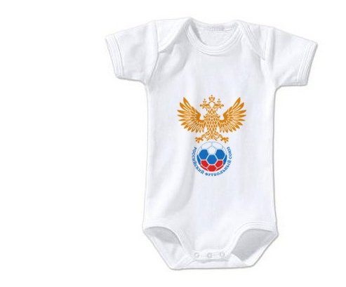 Body bébé Russia national football team taille 3/6 mois manches Courtes