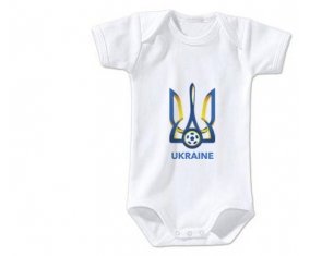 Body bébé Ukraine national football team taille 3/6 mois manches Courtes