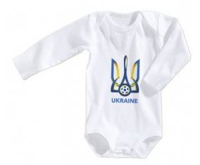 Body bébé Ukraine national football team taille 3/6 mois manches Longues