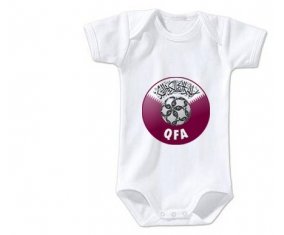 Body bébé Qatar national football team taille 3/6 mois manches Courtes