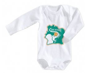 Body bébé Ivory Coast national football team taille 3/6 mois manches Longues