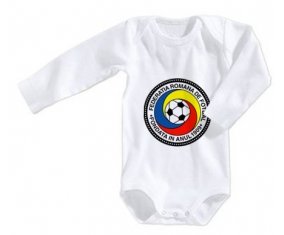 Body bébé Romania national football team taille 3/6 mois manches Longues