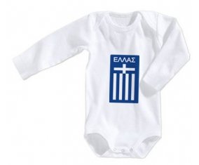 Body bébé Greece national football team taille 3/6 mois manches Longues